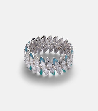 18kt white gold ring with diamonds | Kamyen