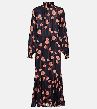 Floral silk georgette midi dress | Johanna Ortiz