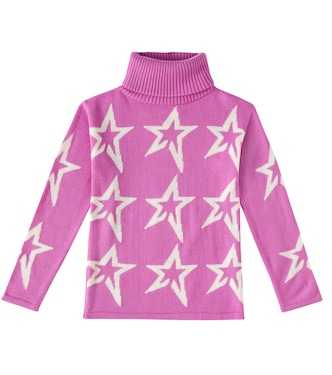 Jersey de cuello alto Star Dust de lana | Perfect Moment Kids
