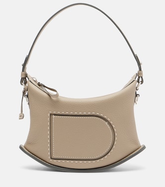 Schultertasche Pin Swing Surpiqué Small aus Leder | Delvaux