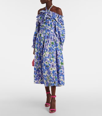 Top en coton mélangé à fleurs | Carolina Herrera
