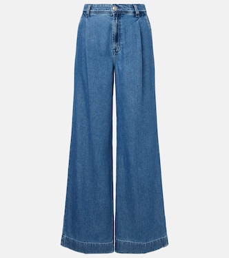 Pleated wide-leg jeans | 7 For All Mankind