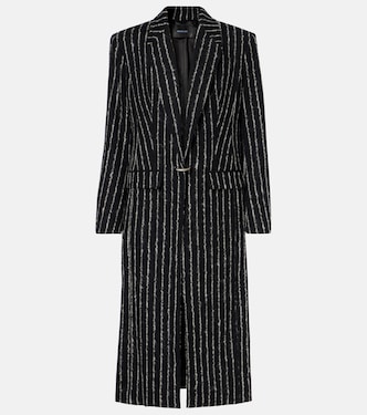 Pinstripe wool-blend coat | Mugler