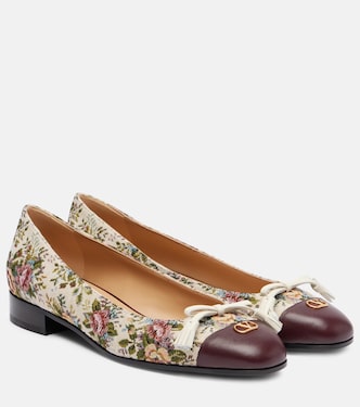 Valet du Roi floral jacquard ballet flats | Valentino Garavani