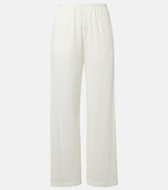 Pantalones rectos de algodón y seda | Toteme