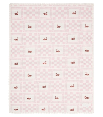 Bébé – Couverture Swan brodée en coton  | Bebe Organic