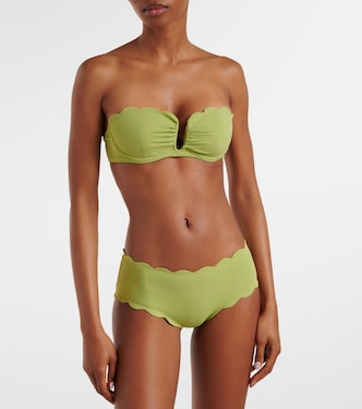Spring scalloped mid-rise bikini bottoms | Marysia