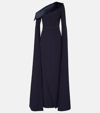 Rinoa caped crépe gown | Safiyaa