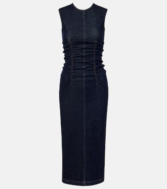 Voto cotton-blend denim midi dress | Sportmax