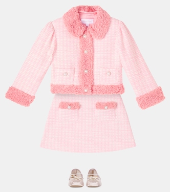 Faux shearling-trimmed tweed jacket | Patachou