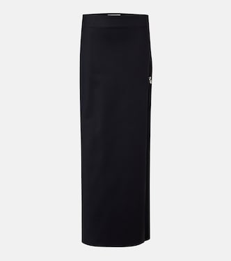 Garter cotton-blend jersey maxi skirt | Coperni