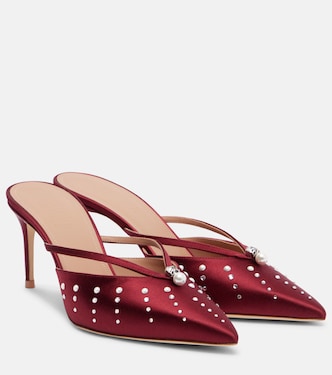 Marisa 70 embellished satin mules | Malone Souliers