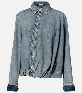 Draped belted denim shirt | Loewe
