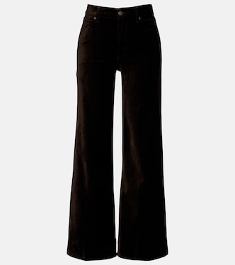 Pantalon ample Le Slim Palazzo en velours de coton mélangé | Frame