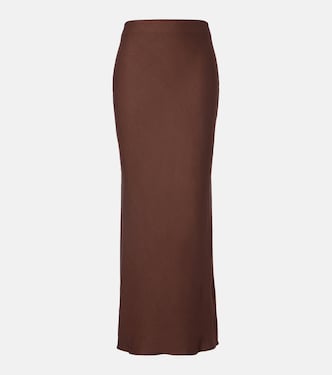 Twill maxi skirt | Brunello Cucinelli