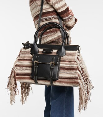 Tote Edith Large piel y cachemir | Chloé