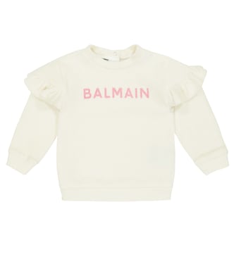Baby - Felpa in cotone con stampa | Balmain Kids
