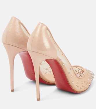 Pumps Follies Strass in mesh con cristalli | Christian Louboutin