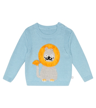 Pullover Lion in maglia di misto cotone | Stella McCartney Kids