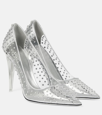 Verzierte Pumps Rockstud mit Metallic-Leder | Valentino Garavani
