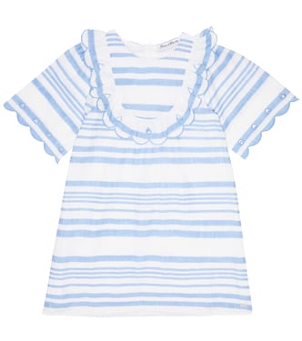 Striped cotton chambray dress | Tartine et Chocolat