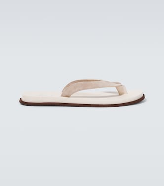 Suede thong sandals | Brunello Cucinelli