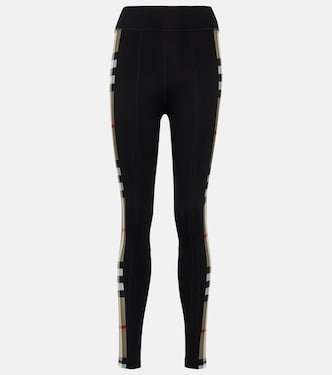 Burberry Check technical jersey leggings | Burberry
