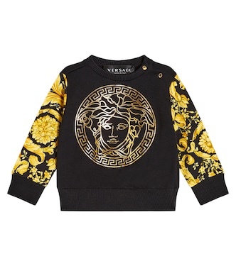 Baby - Felpa Medusa in cotone con stampa | Versace Kids