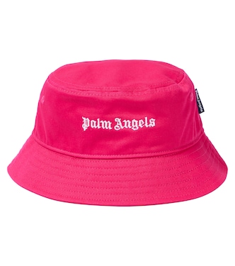 Cappello da pescatore in canvas con logo | Palm Angels Kids