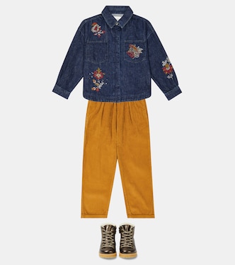 Bestickte Hemdjacke Florencia aus Denim | The New Society