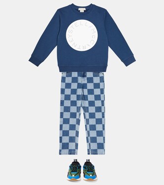 Felpa in pile di cotone con logo | Stella McCartney Kids