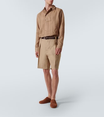 Camisa Shinano de lino a rayas | Loro Piana