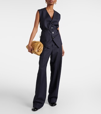 Gerade High-Rise-Hose aus Wolle | Bottega Veneta