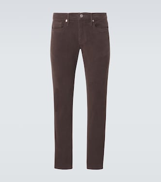 Pantalones ajustados de sarga de tiro medio | Frame