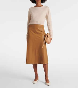 Leisure Scilli coated jersey midi skirt | Max Mara