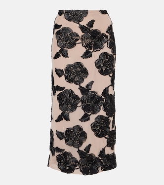 Floral midi skirt  | Rotate