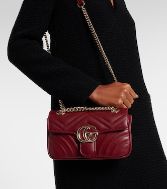 Borsa a spalla GG Marmont Mini in pelle | Gucci