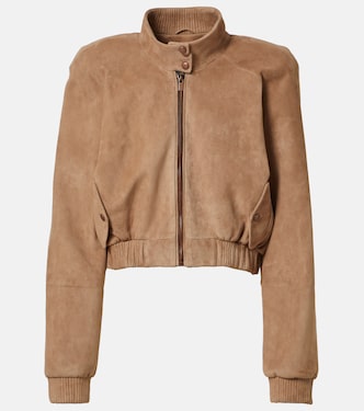 Cropped-Bomberjacke aus Veloursleder | Magda Butrym