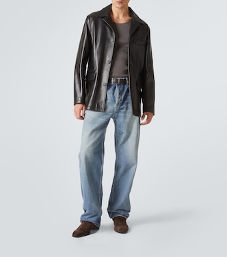 Stivaletti Wyatt Harness 40 in suede | Saint Laurent