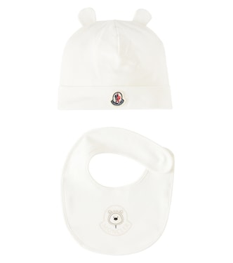 Baby cotton hat and bib set | Moncler Enfant