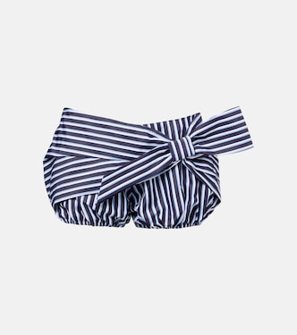 Shorts de algodón a rayas con lazo | Rabanne