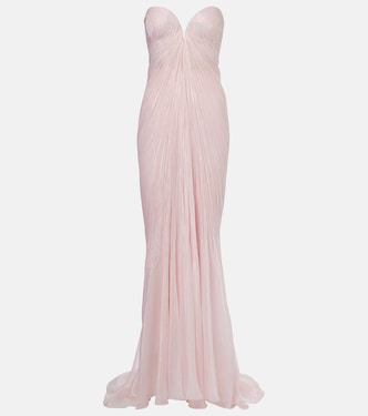 Meilien pleated silk-blend chiffon gown | Maria Lucia Hohan