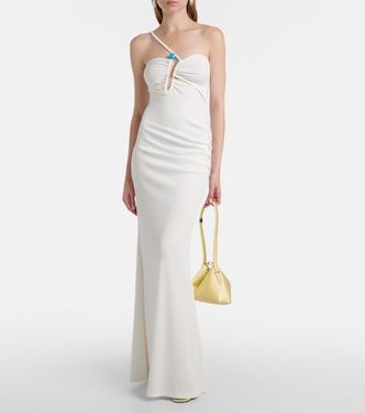  Crystal Pin Cutaway embellished maxi dress  | Christopher Esber