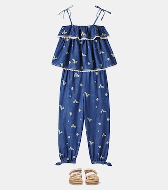 Lucky Kids embroidered cotton pants | Zimmermann Kids