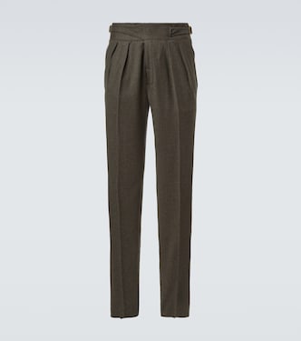 Pantalon tapered Manny en laine vierge | Rubinacci