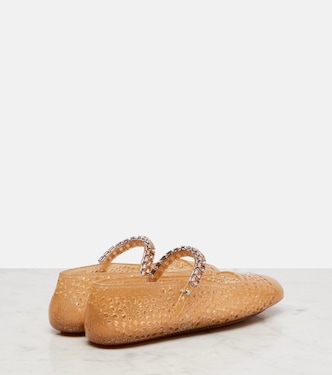 Jelly crystal-embellished ballet flats | Jimmy Choo
