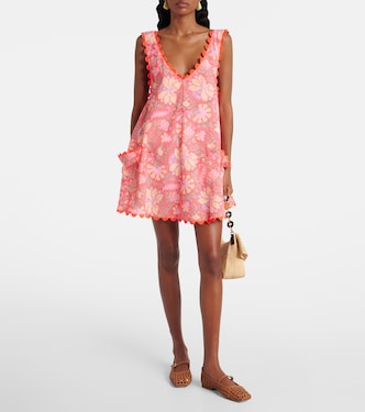 Floral scalloped cotton minidress | Juliet Dunn