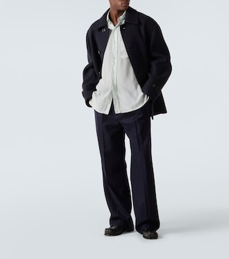Wool flannel wide-leg pants | Dries Van Noten