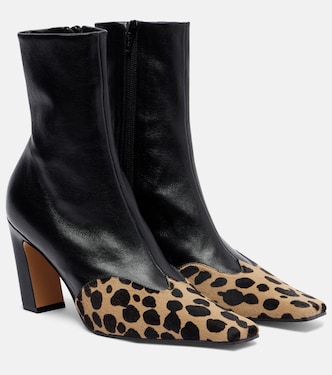 Botines Nevada 85 de piel y pelo de becerro | Khaite