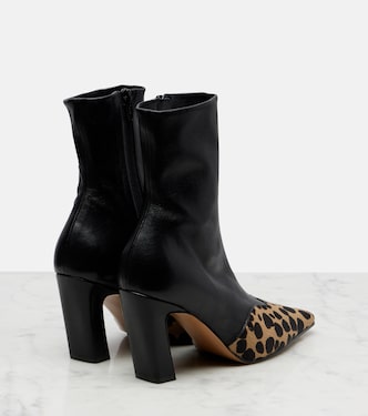 Botines Nevada 85 de piel y pelo de becerro | Khaite